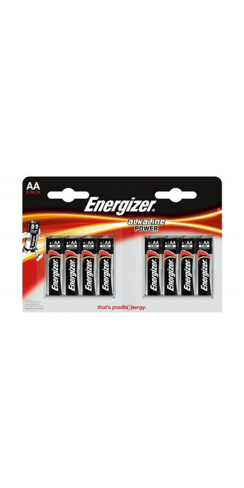 Baterie Energizer Alkaline Power AA, LR6, tužková, 1,5V, blistr 8 ks