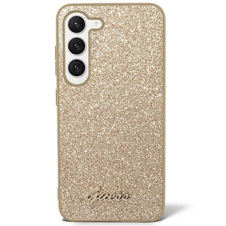 Guess PC/TPU Glitter Flakes Metal Logo Zadní Kryt pro Samsung Galaxy S23+19