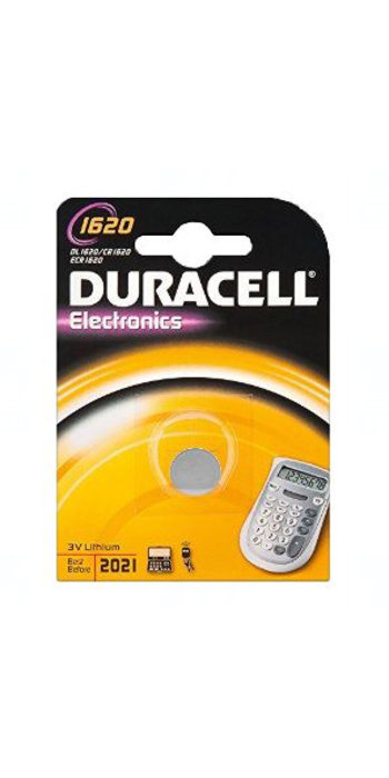 Baterie Duracell CR1620, DL1620, BR1620, KL1620, LM1620, 3V, blistr 1 ks