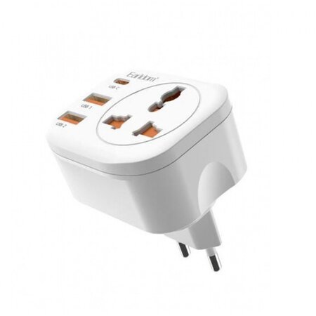 Univerzální nápájecí adaptér Earldom ES-SC16, EU/US/UK/AU na EU, bílá Univerzální nápájecí adaptér Earldom ES-SC16, EU/US/UK/AU na EU, bílá