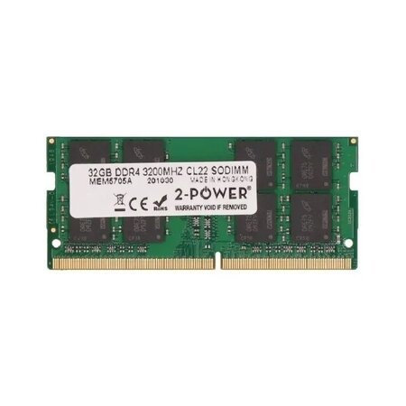 2-Power 32GB DDR4 3200MHz CL22 SODIMM