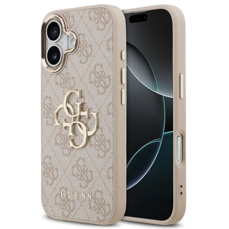 Guess zadní kryt pro iPhone 17, PU Kůže 4G Metal Logo Gold Frame - růžová Guess zadní kryt pro iPhone 17, PU Kůže 4G Metal Logo Gold Frame - růžová