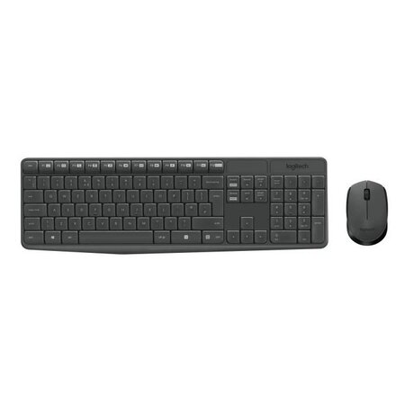 Logitech Bezdrátový set MK235 Klávesnice a Myš, CZ/SK - černá