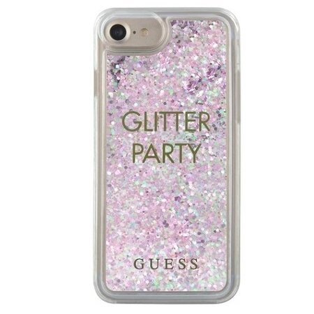 Guess Liquid Glitter Hard Pouzdro Party Purple pro iPhone 6/7/8 /SE 2020