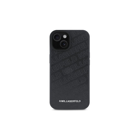 Karl Lagerfeld PU Quilted Pattern Zadní Kryt pro iPhone 15 Černá
