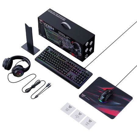 Onikuma TZ5006 Gaming combo 5in1 - černá