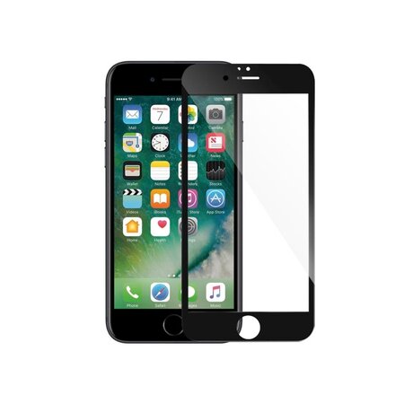 Přední tvrzené sklo pro Apple iPhone 7/8 - černé