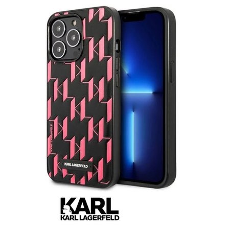 Karl Lagerfeld Monogram Plaque Kryt pro iPhone 13 Pro Pink