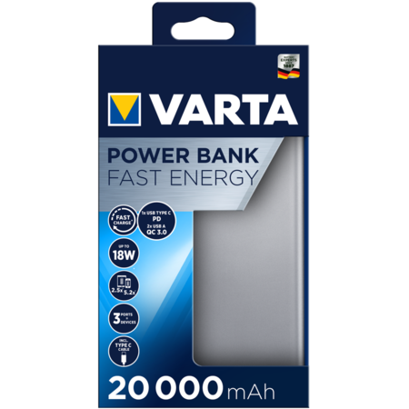 VARTA Powerbanka Fast Energy 20000mAh Silver