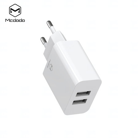 Mcdodo nabíječka 220V, 2x USB, 2.4A, Lightning kabel, 1m, bílá