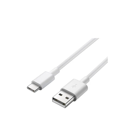 Datový kabel DeTech, USB - USB-C, bílý