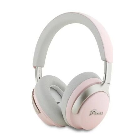 Guess headphones Bluetooth ANCENC pink DB Metal Script Logo