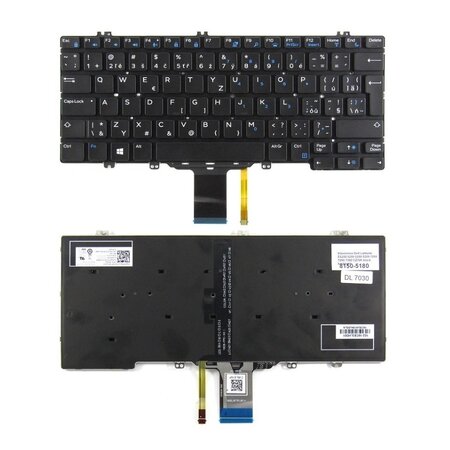 Klávesnice pro notebook Dell 7280, CZ/SK