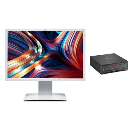 Fujitsu Esprimo Q958 + Fujitsu B24W-7 LED Intel Core i5-9500T 2.20 GHz / 16 GB / 512 GB SSD