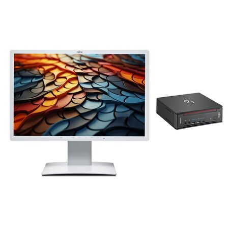 Fujitsu Esprimo Q958 + Fujitsu B24W-7 LED Intel Core i5-9500T 2.20 GHz / 16 GB / 512 GB SSD