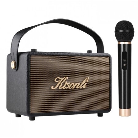 Reproduktor Kisonli G100, Karaoke, Bluetooth, USB, SD, AUX – černá