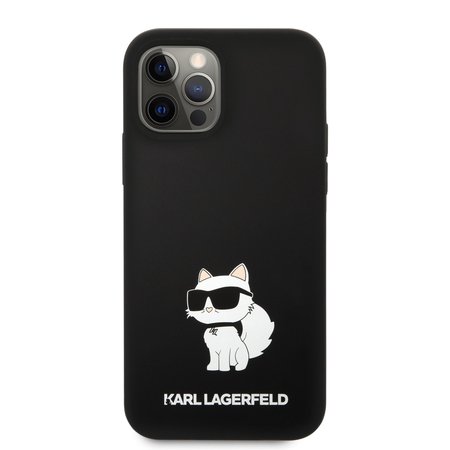 Karl Lagerfeld Liquid Silicone Choupette NFT Zadní Kryt pro iPhone 12/12 Pro Black