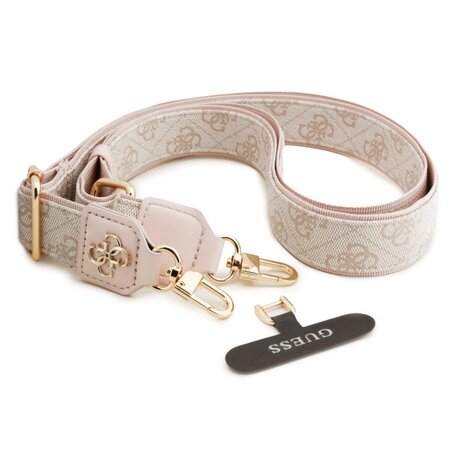 Guess Crossbody Popruh PU 4G Metal Logo - růžová