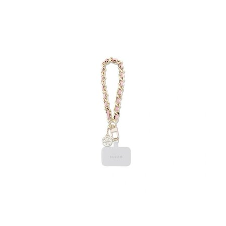 Guess Přívěsek 4G Saffiano Charm Pink