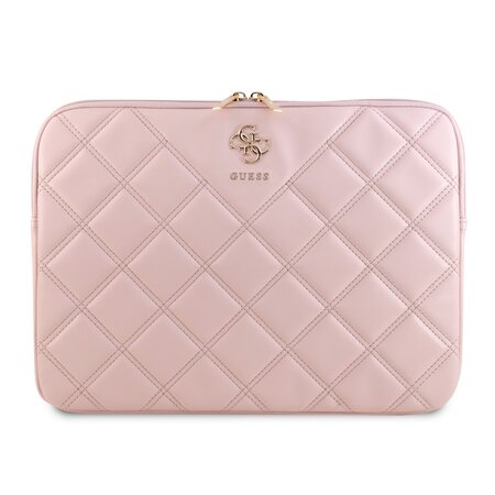 Guess PU Quilted 4G Metal Logo Obal na Notebook 13/14" Pink