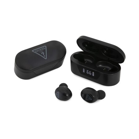 Guess True Wireless Triangle Logo BT5.0 Stereo Earphones, černá