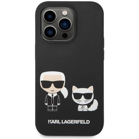 Karl Lagerfeld and Choupette Liquid Silicone Zadní Kryt pro iPhone 14 Pro