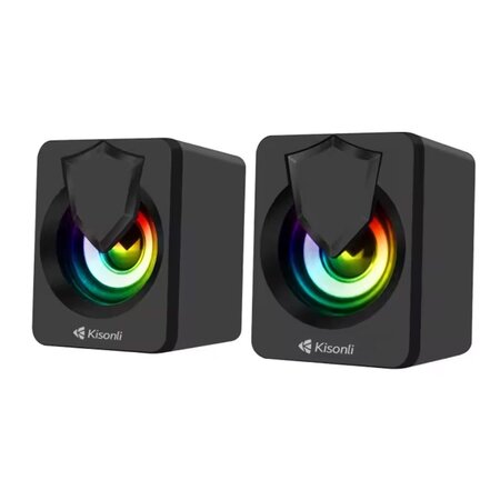 Kisonli L-1030 Reproduktory AUX, 2x2.5W - Černá