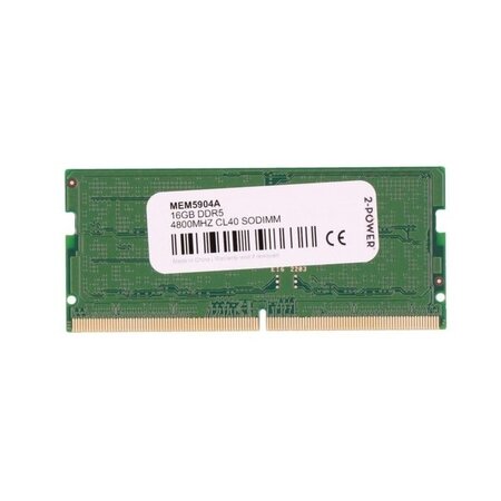 2-Power 16GB DDR5 4800MHz CL40 SoDIMM PN:MEM5904A