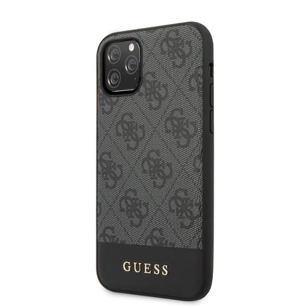 Guess 4G Stripe Zadní Kryt pro iPhone 11 Pro Max Grey