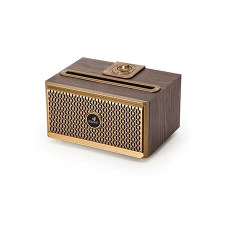 Kisonli G1 reproduktor, Bluetooth, USB, SD, AUX, FM, Hnědá