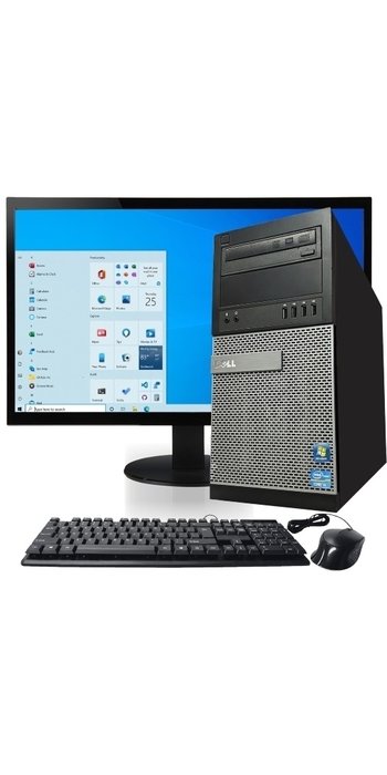 Výkonná PC sestava Dell OptiPlex 7010 Tower Intel Core i5 / 8 GB RAM / 128 GB SSD + 500 GB HDD / Windows 10 + 24" monitor