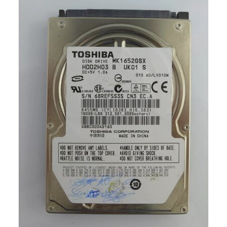 Toshiba 2.5" 160GB HDD PN: MK1652GSX