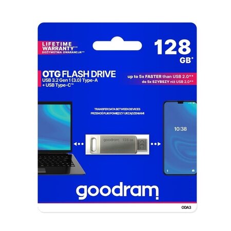 GOODRAM ODA3 128GB SILVER USB 3.2 Gen 1 - stříbrná