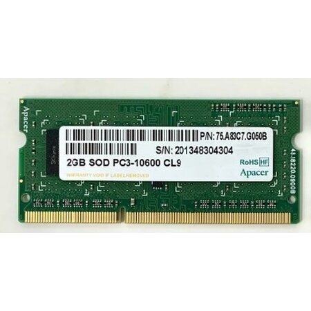 Apacer 2GB DDR3 PC10600 1333MHz SODIMM CL9