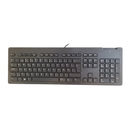 HP Business USB Slim Smartcard Klávesnice SWE/FI - černá