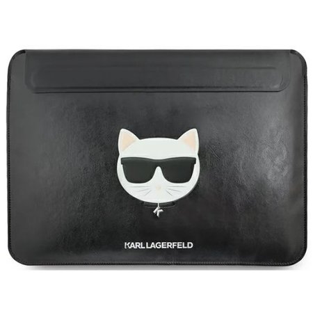 Karl Lagerfeld Choupette Head Embossed Computer pouzdro 16" Black