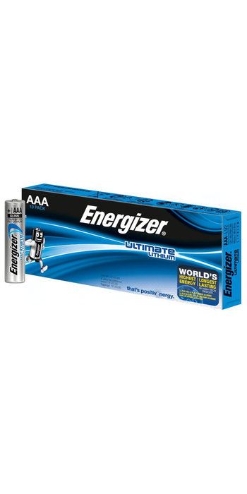Baterie Energizer Ultimate Lithium AAA, LR03, mikrotužková, 1,5V, 10 ks