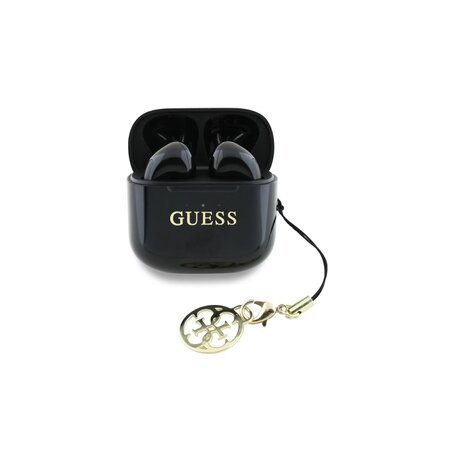Guess Classic Logo Charm TWS Bezdrátová Sluchátka Černá