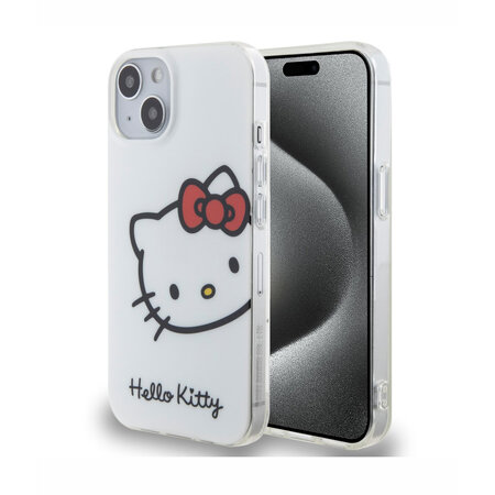 Hello Kitty IML Head Logo Zadní Kryt pro iPhone 13, bílá