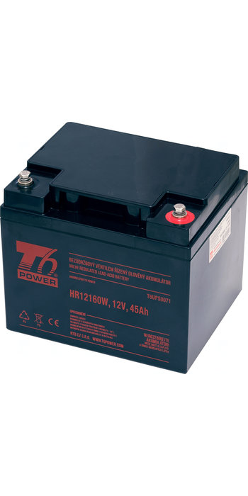 Akumulátor T6 Power HR12160W, 12V, 45Ah
