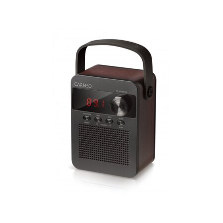 Rádio CARNEO F90 FM, bluetooth reproduktor, black/wood