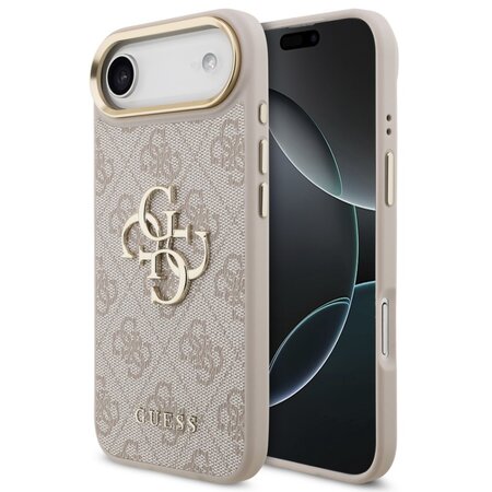 Guess zadní kryt pro iPhone Air, PU Kůže 4G Metal Logo Gold Frame - růžová Guess zadní kryt pro iPhone Air, PU Kůže 4G Metal Logo Gold Frame - růžová
