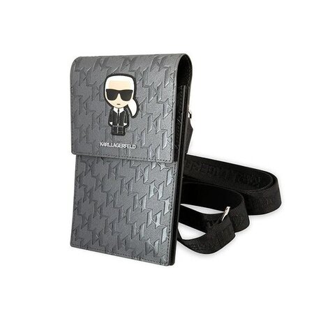 Karl Lagerfeld Ikonik Karl Monogram Phone Bag Black