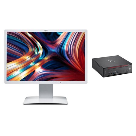 Fujitsu Esprimo Q558 + Fujitsu B24W-7 LED Intel Core i3-8100T 3.10 GHz / 8 GB / 256 GB SSD