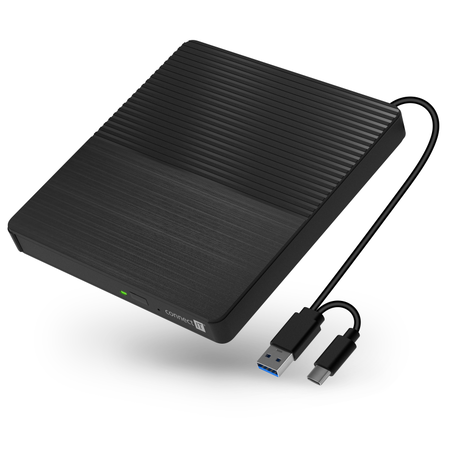 Externí DVD mechanika/hub/čtečka karet Connect IT 3v1 SlimDrive USB-C/A