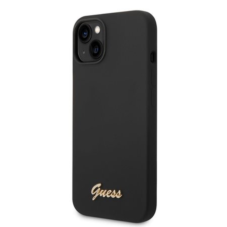 Guess Liquid Silicone Metal Logo Zadní Kryt pro iPhone 14 Plus Black Guess Liquid Silicone Metal Logo Zadní Kryt pro iPhone 14 Plus Black