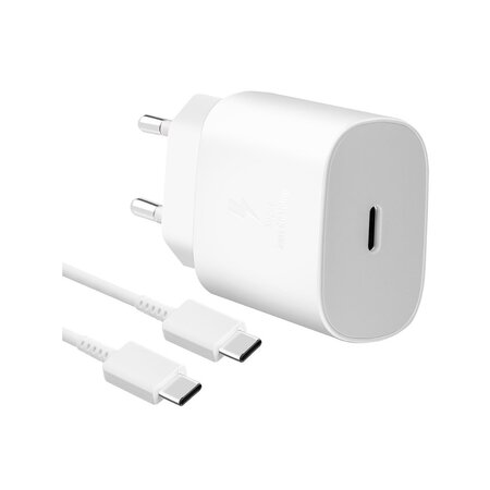 Samsung Nabíječka 25W + Datový kabel USB-C/USB-C (Bulk) - bílá