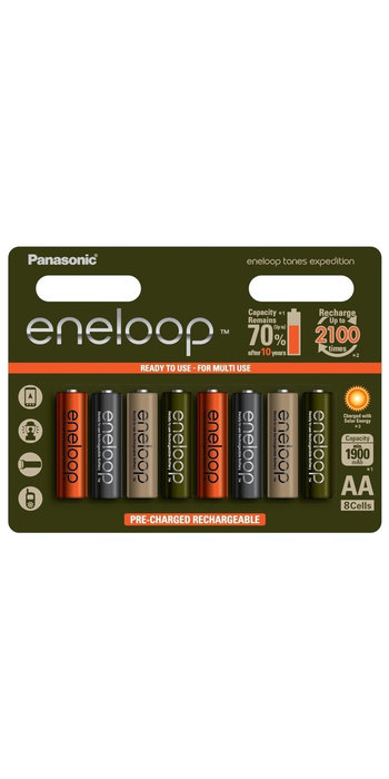 Baterie Panasonic Eneloop Tones Earth BK-3MCCE, AA 2000mAh, blistr 8ks