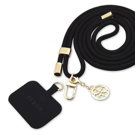 Guess Crossbody Popruh Cord 4G Charm Gold/Black