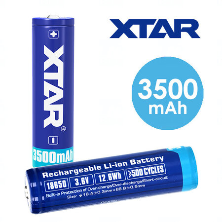 Nabíjecí baterie Xtar 18650, Li-ion, 3,6V, 3600mAh, 10A s ochranou